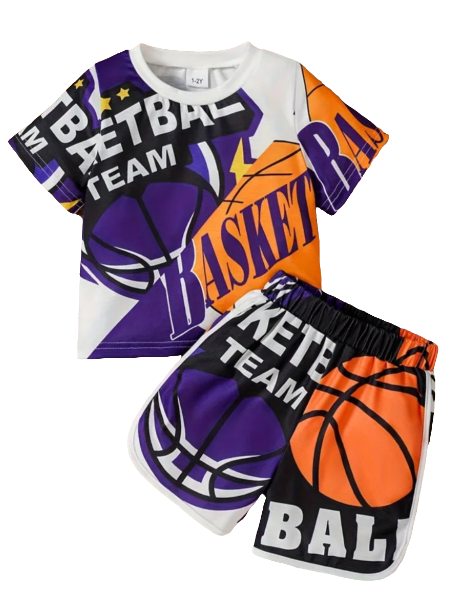 Basketball t-shirt and short set