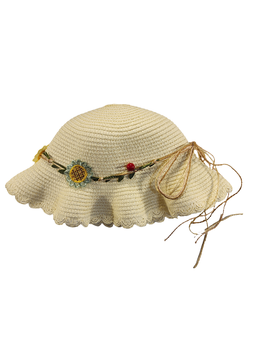 Sun hat white with matching bag