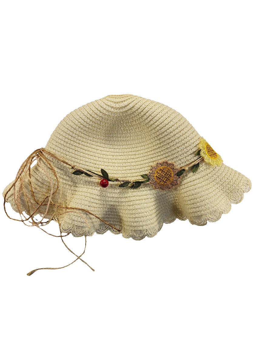 Sun hat white with matching bag