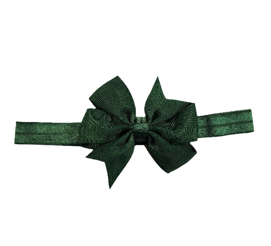 Dark green bow