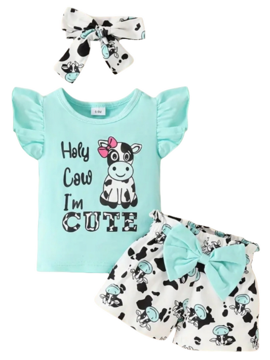 Harper t-shirt, shorts and bow set