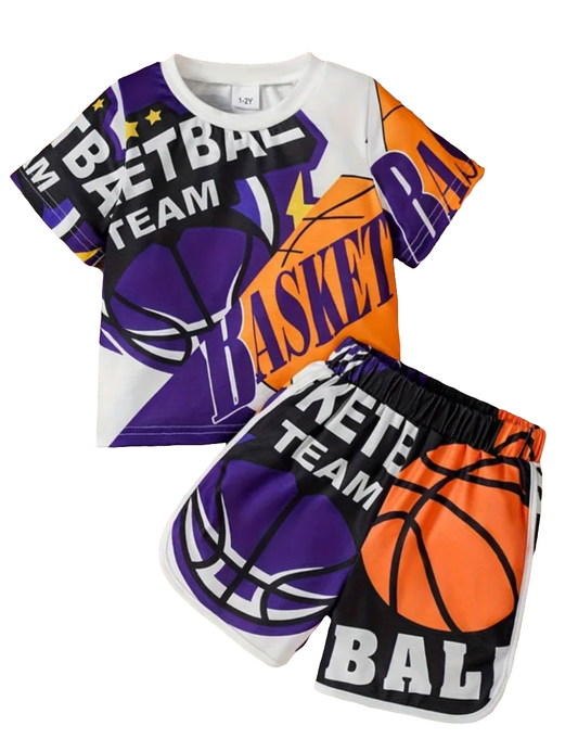 Basketball t-shirt and short set
