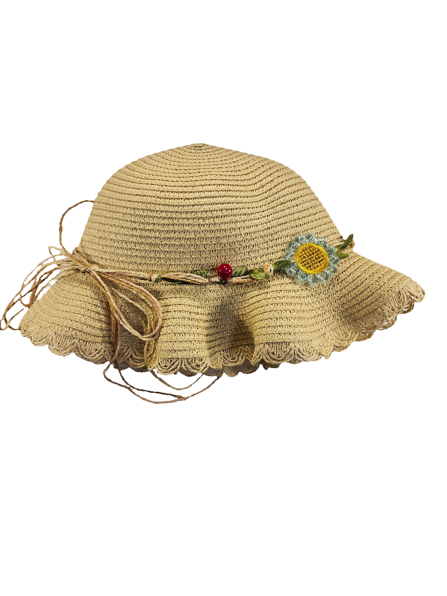 Sun hat tan with matching bag