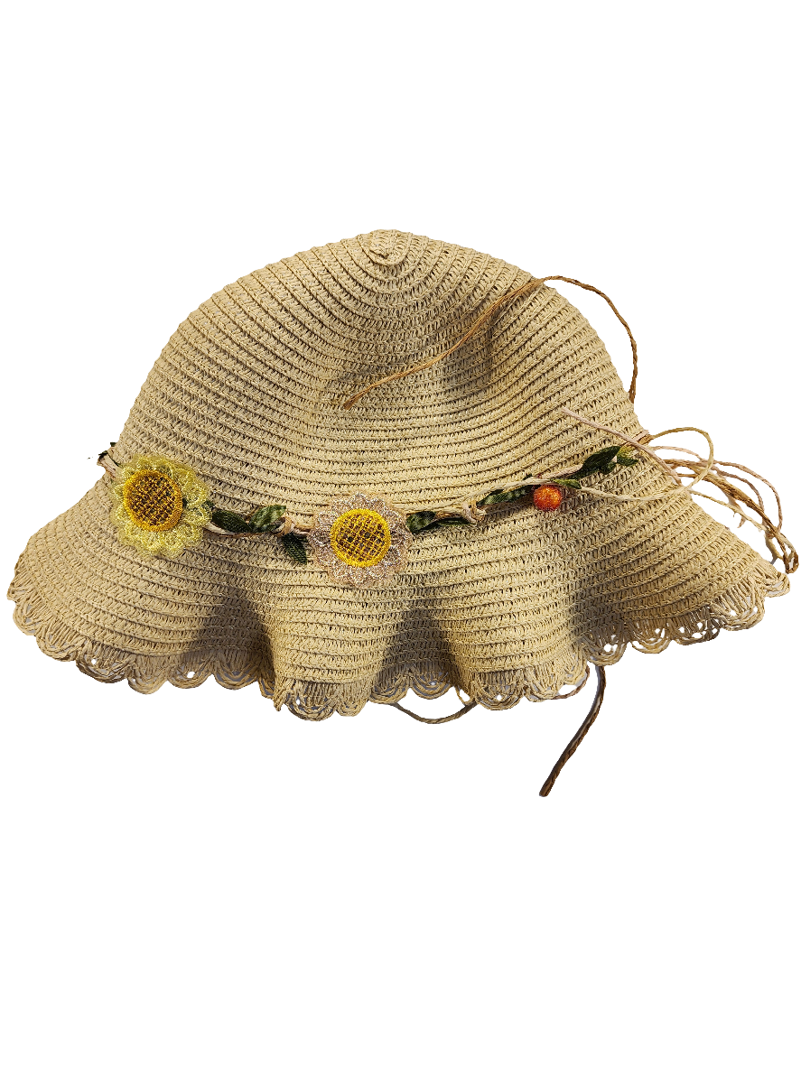 Sun hat tan with matching bag