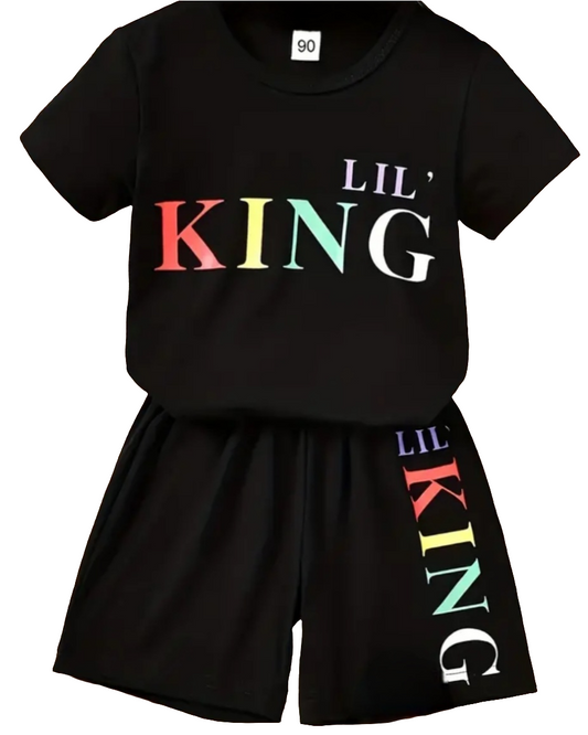 Lil King t-shirt and short set