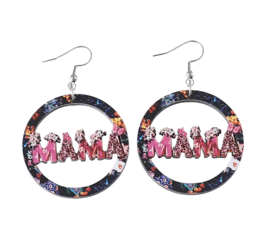 Mama floral earrings