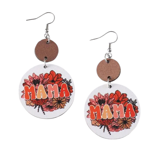 Mama flower earrings