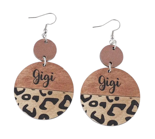 Gigi leopard earrings